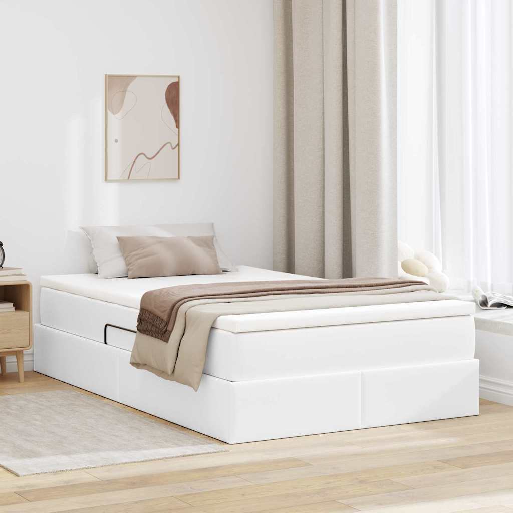 vidaXL Aufbewahrungsbett mit Matratze Schwarz 90 x 190 cm Kunstleder