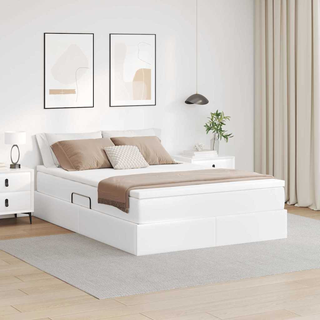 vidaXL Aufbewahrungsbett mit Matratze Schwarz 90 x 190 cm Kunstleder