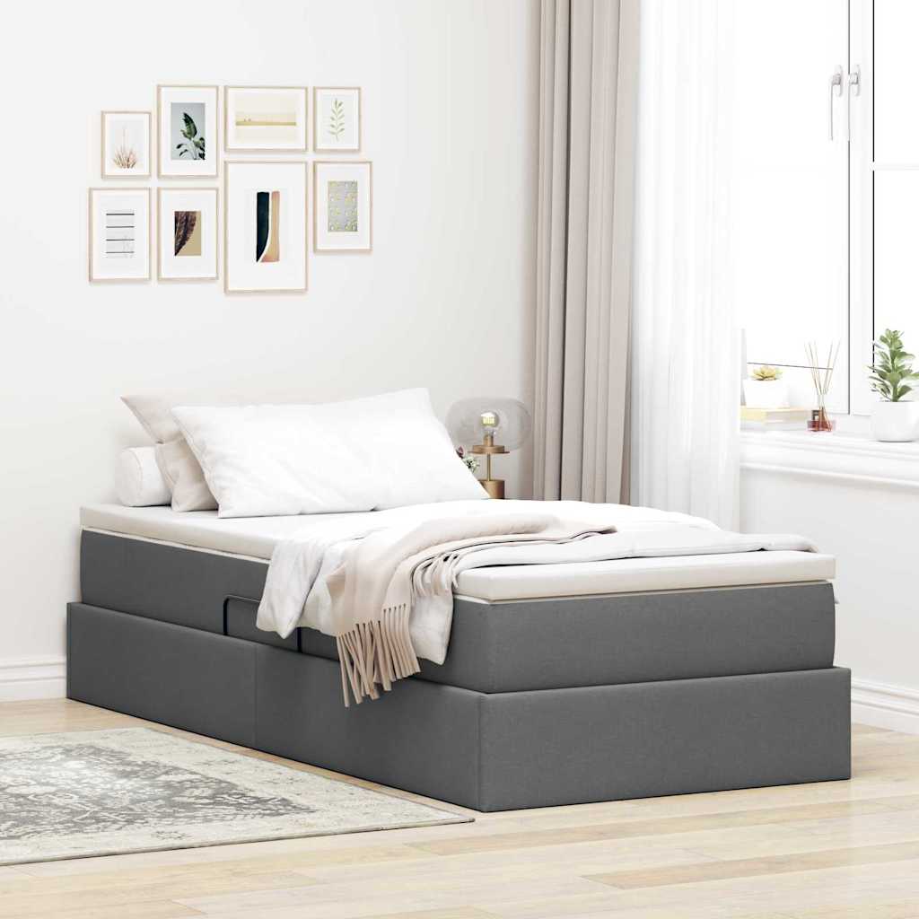 vidaXL Aufbewahrungsbett mit Matratze Cappuccino 90 x 190 cm