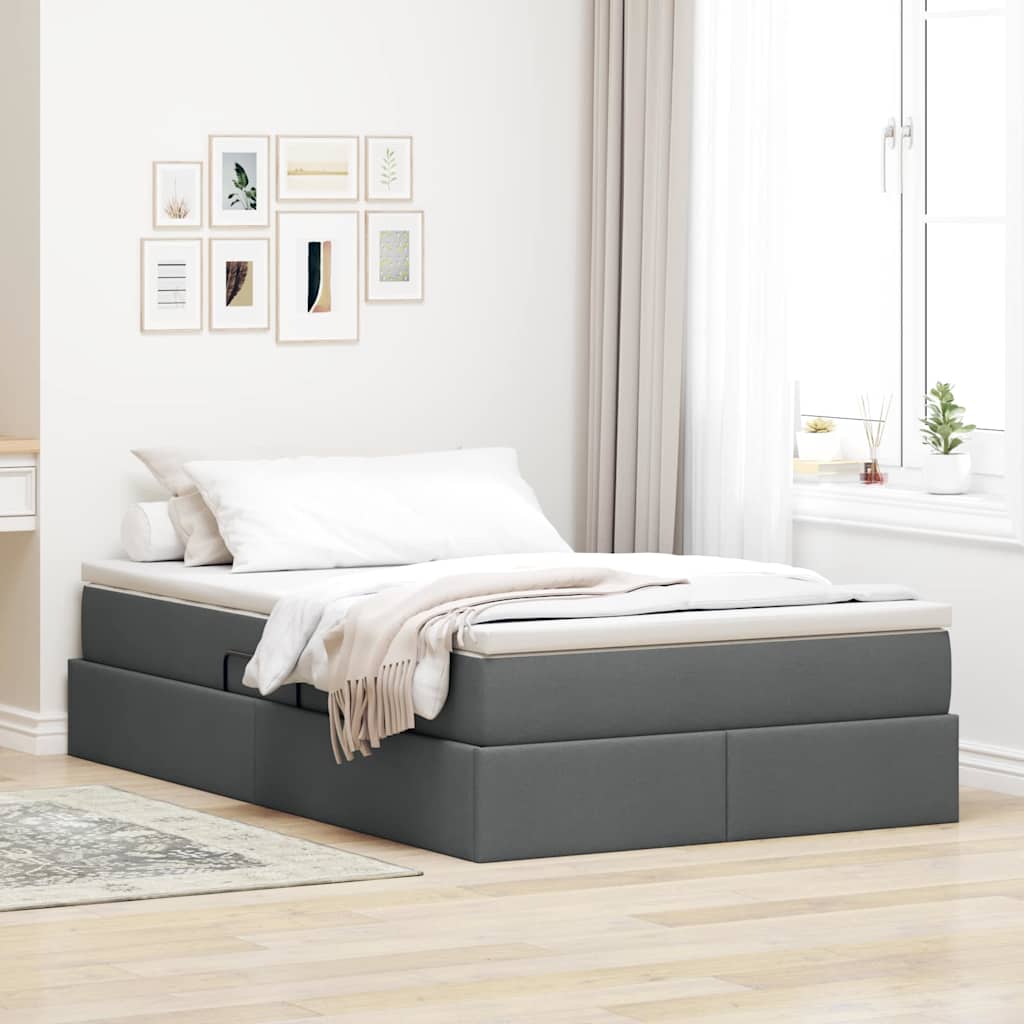 vidaXL Aufbewahrungsbett mit Matratze Cappuccino 90 x 190 cm