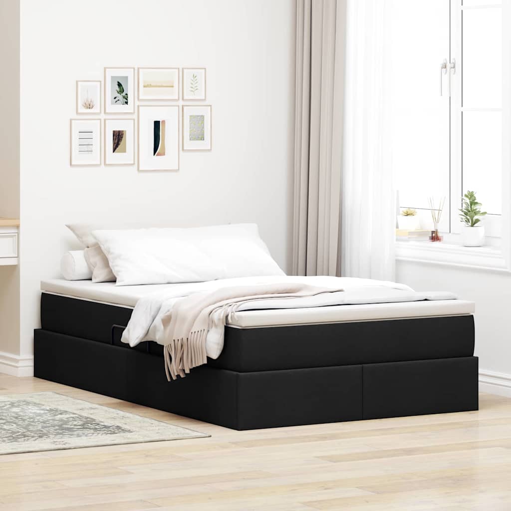 vidaXL Aufbewahrungsbett mit Matratze Hellgrau 90 x 190 cm Polyester