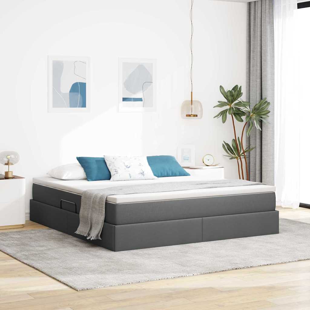 vidaXL Aufbewahrungsbett mit Matratze Cappuccino 90 x 190 cm