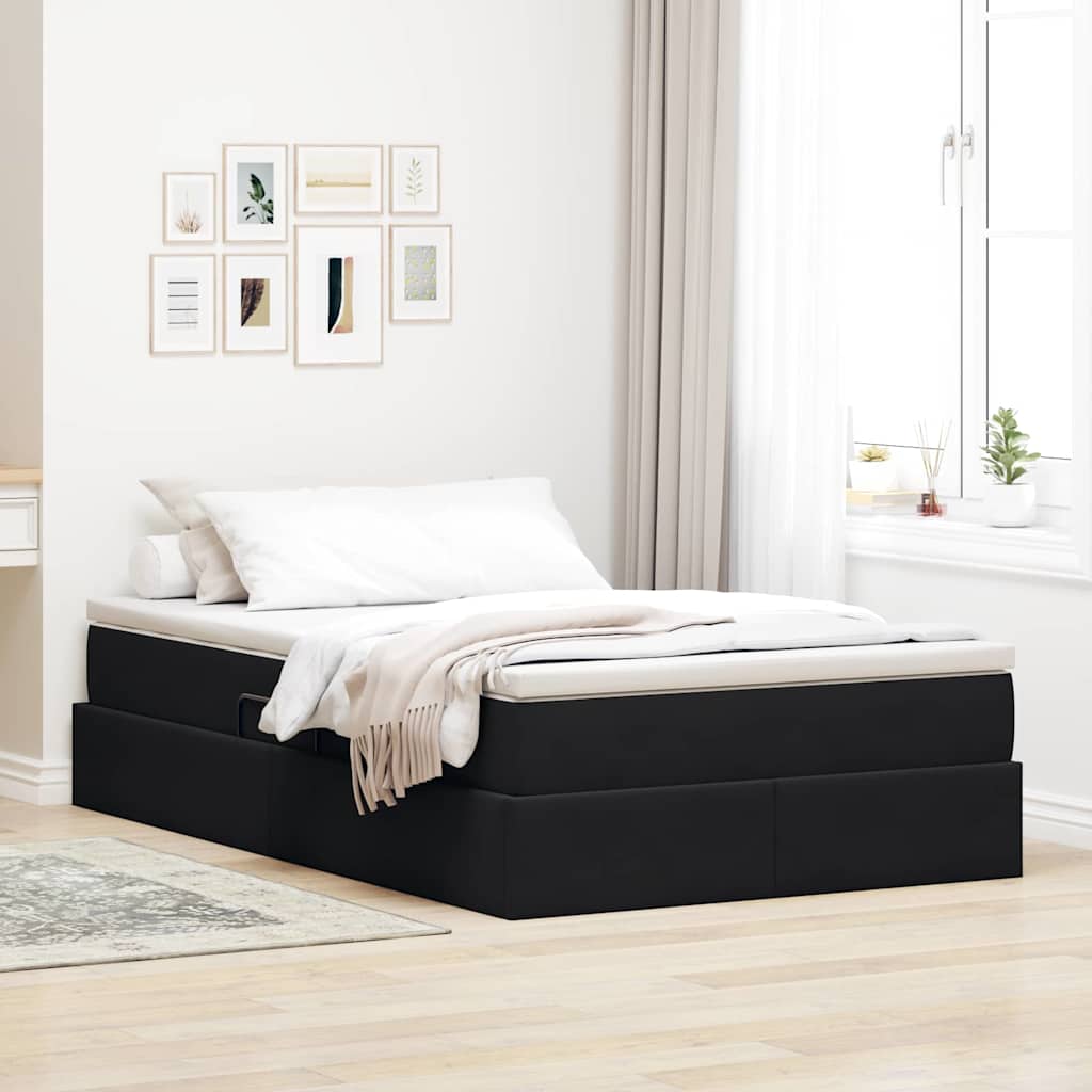 vidaXL Aufbewahrungsbett mit Matratze Hellgrau 90 x 190 cm Samt