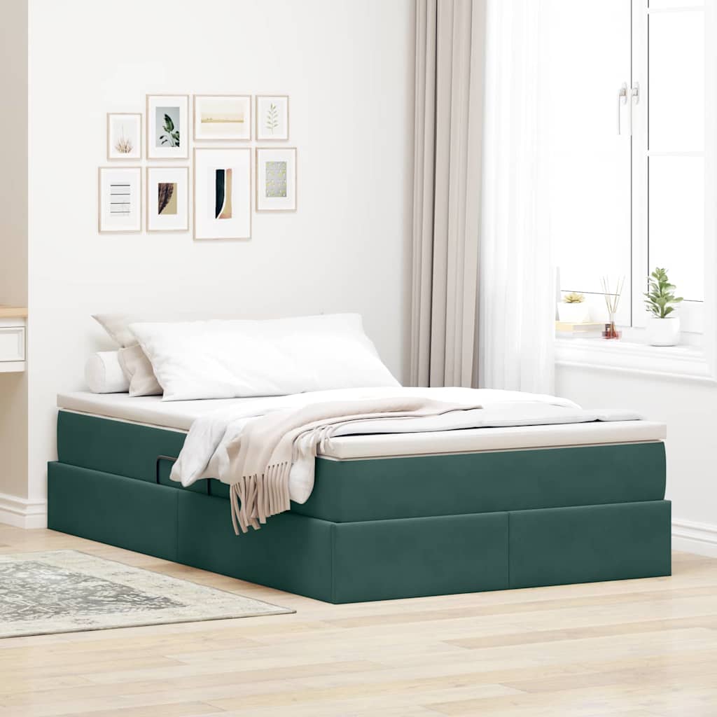 vidaXL Aufbewahrungsbett mit Matratze Hellgrau 90 x 190 cm Samt