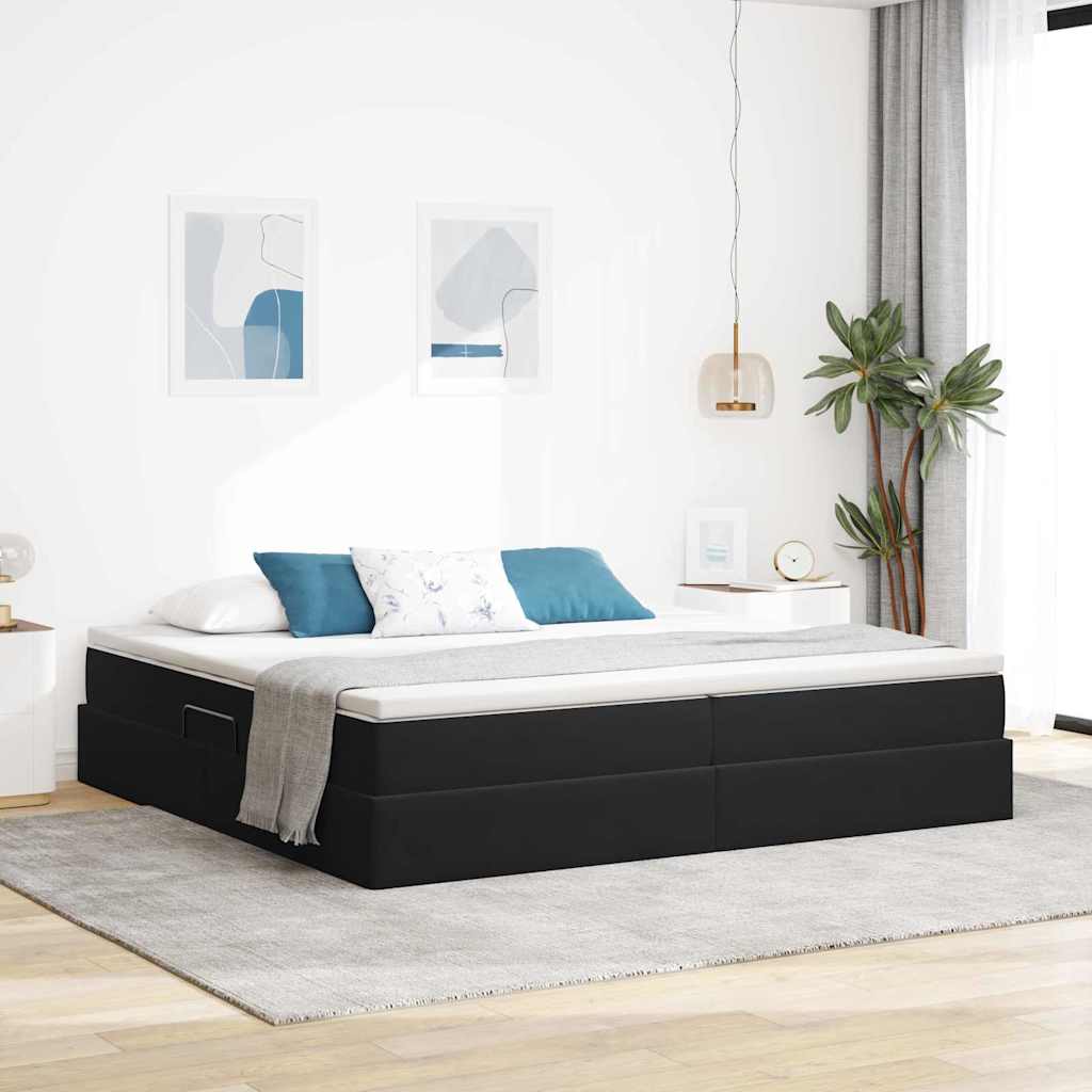 vidaXL Aufbewahrungsbett mit Matratze Hellgrau 90 x 190 cm Samt