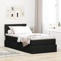 vidaXL Aufbewahrungsbett mit Matratze mit Matratze Schwarz 90 x 190 cm