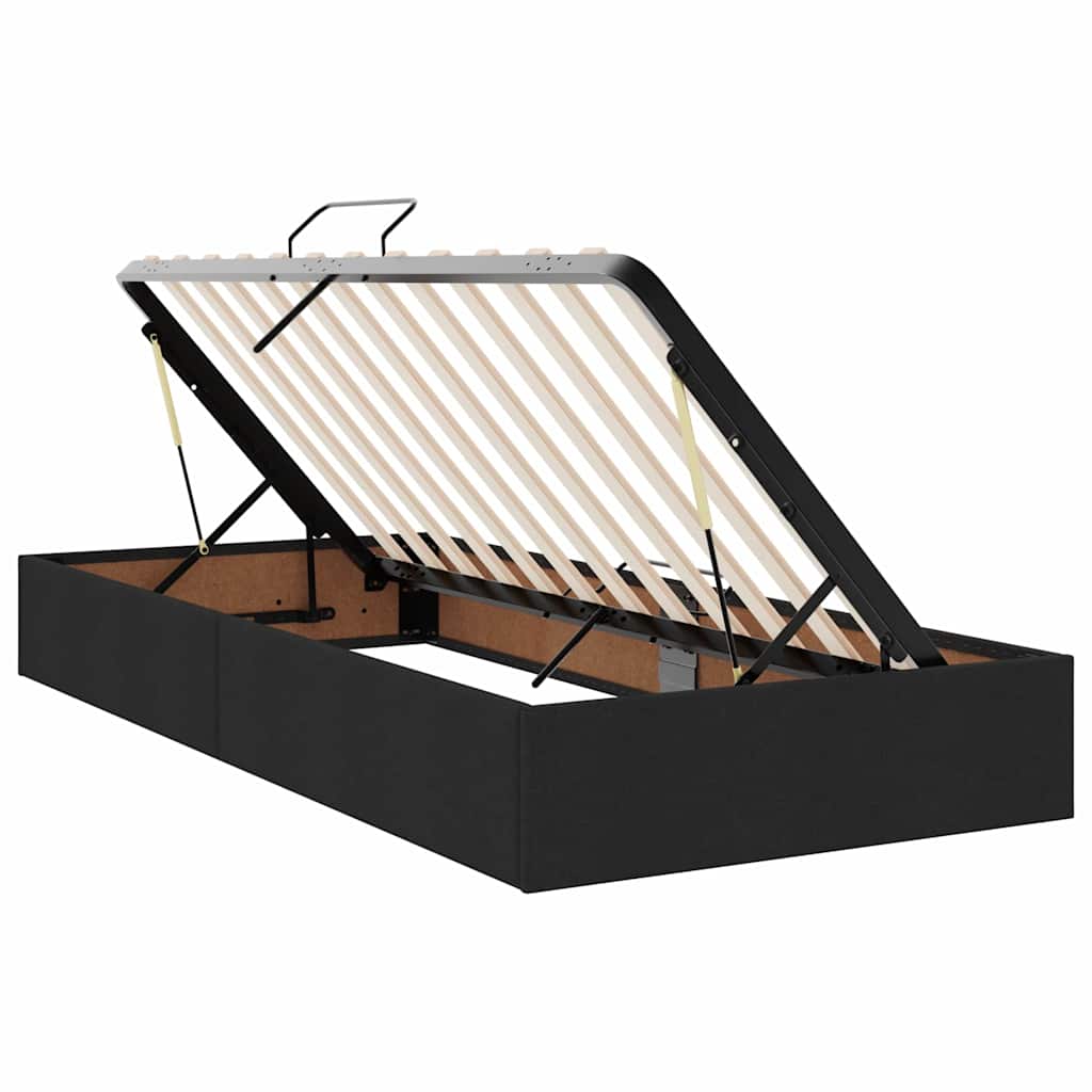vidaXL Aufbewahrungsbett mit Matratze mit Matratze Schwarz 90 x 190 cm