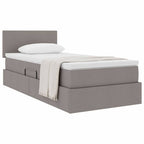 vidaXL Aufbewahrungsbett mit Matratze Taupe 90 x 190 cm Holzwerkstoff