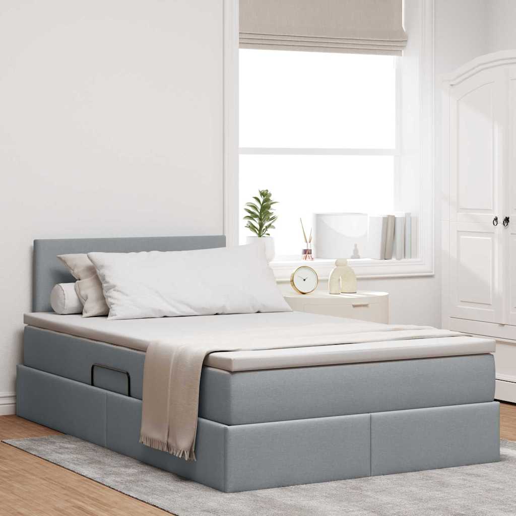 vidaXL Aufbewahrungsbett mit Matratze Cappuccino 90 x 190 cm