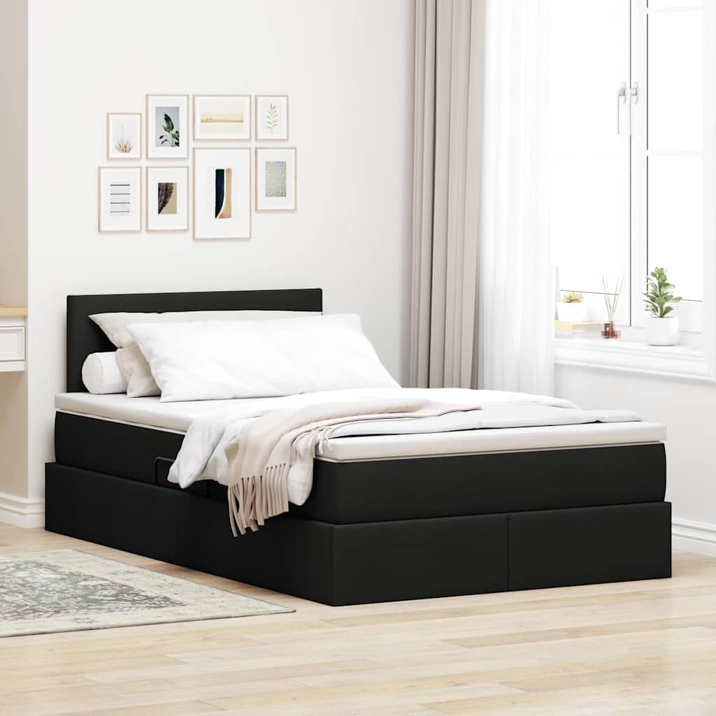vidaXL Aufbewahrungsbett mit Matratze Cappuccino 90 x 190 cm