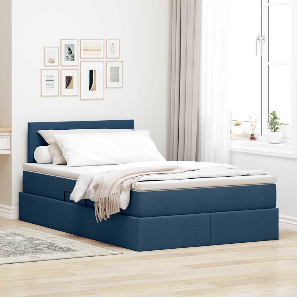 vidaXL Aufbewahrungsbett mit Matratze Taupe 90 x 190 cm Holzwerkstoff