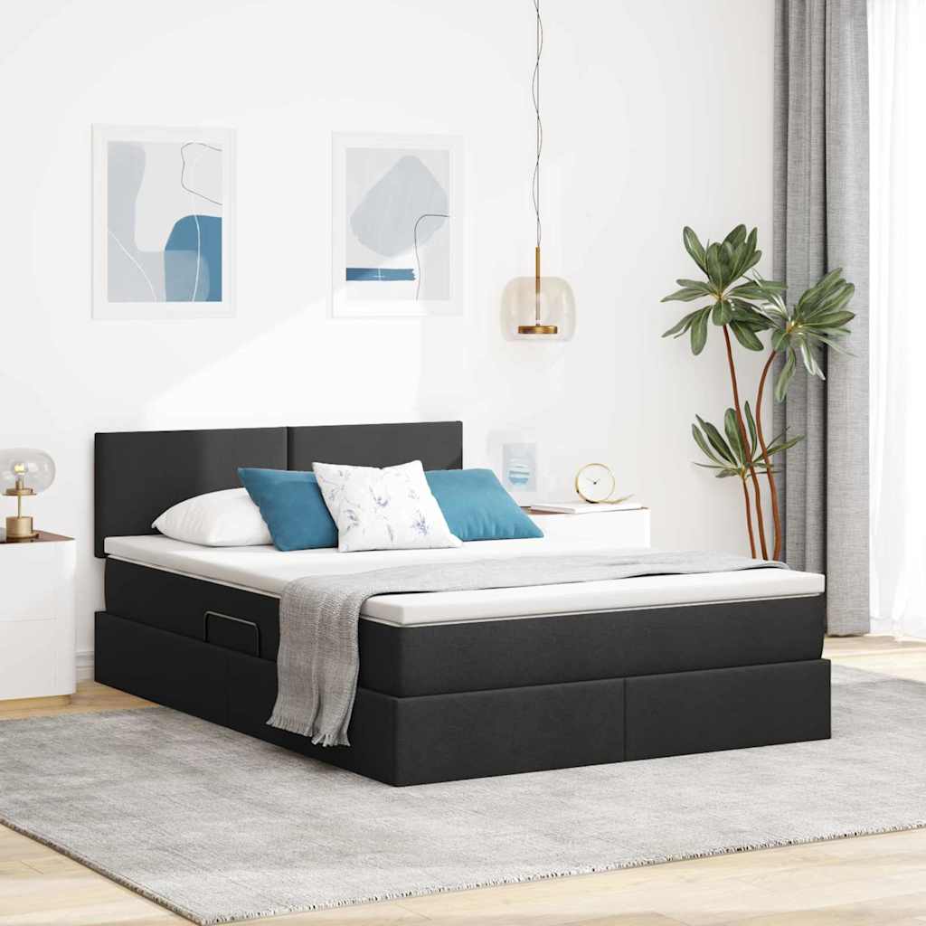 vidaXL Aufbewahrungsbett mit Matratze Cappuccino 90 x 190 cm