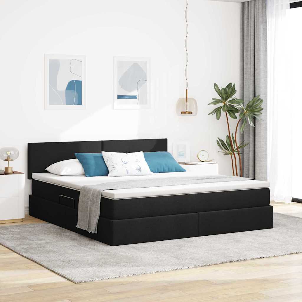 vidaXL Aufbewahrungsbett mit Matratze Cappuccino 90 x 190 cm