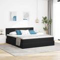 vidaXL Aufbewahrungsbett mit Kopfteil mit Speicher Schwarz 90 x 200 cm