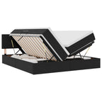 vidaXL Aufbewahrungsbett mit Kopfteil mit Speicher Schwarz 90 x 200 cm