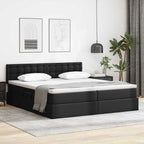 vidaXL Bett mit Stauraum und LED Schwarz 180 x 200 cm Kunstleder