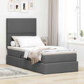 vidaXL Aufbewahrungsbett mit Matratze Dunkelgrau 100 x 200 cm