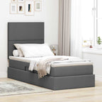 vidaXL Aufbewahrungsbett mit Matratze Dunkelgrau 100 x 200 cm