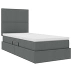 vidaXL Aufbewahrungsbett mit Matratze Dunkelgrau 100 x 200 cm