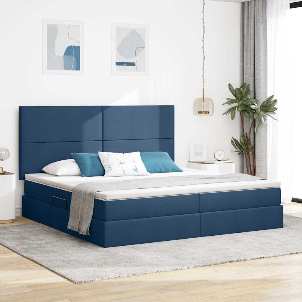 vidaXL Aufbewahrungsbett mit Matratze Hellgrau 90 x 190 cm Polyester