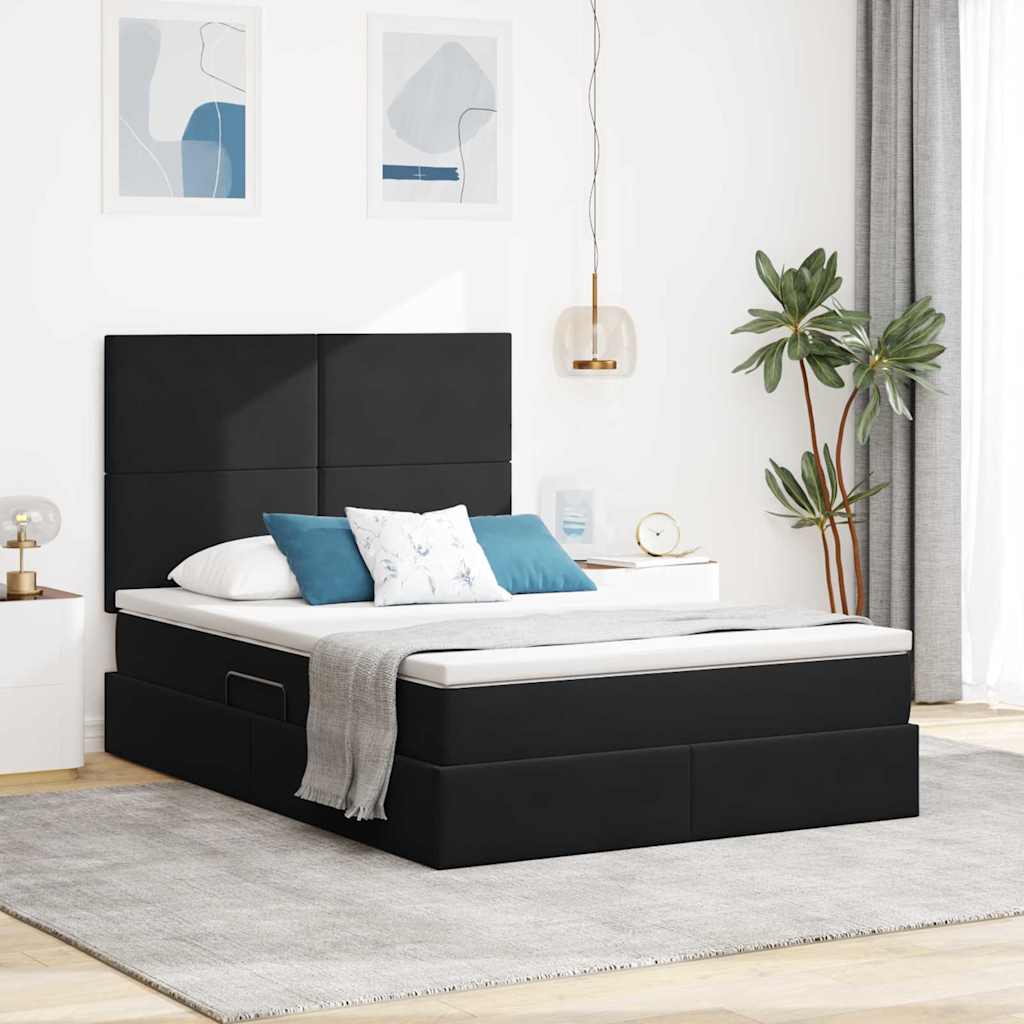 vidaXL Aufbewahrungsbett mit Matratze Hellgrau 90 x 190 cm Samt