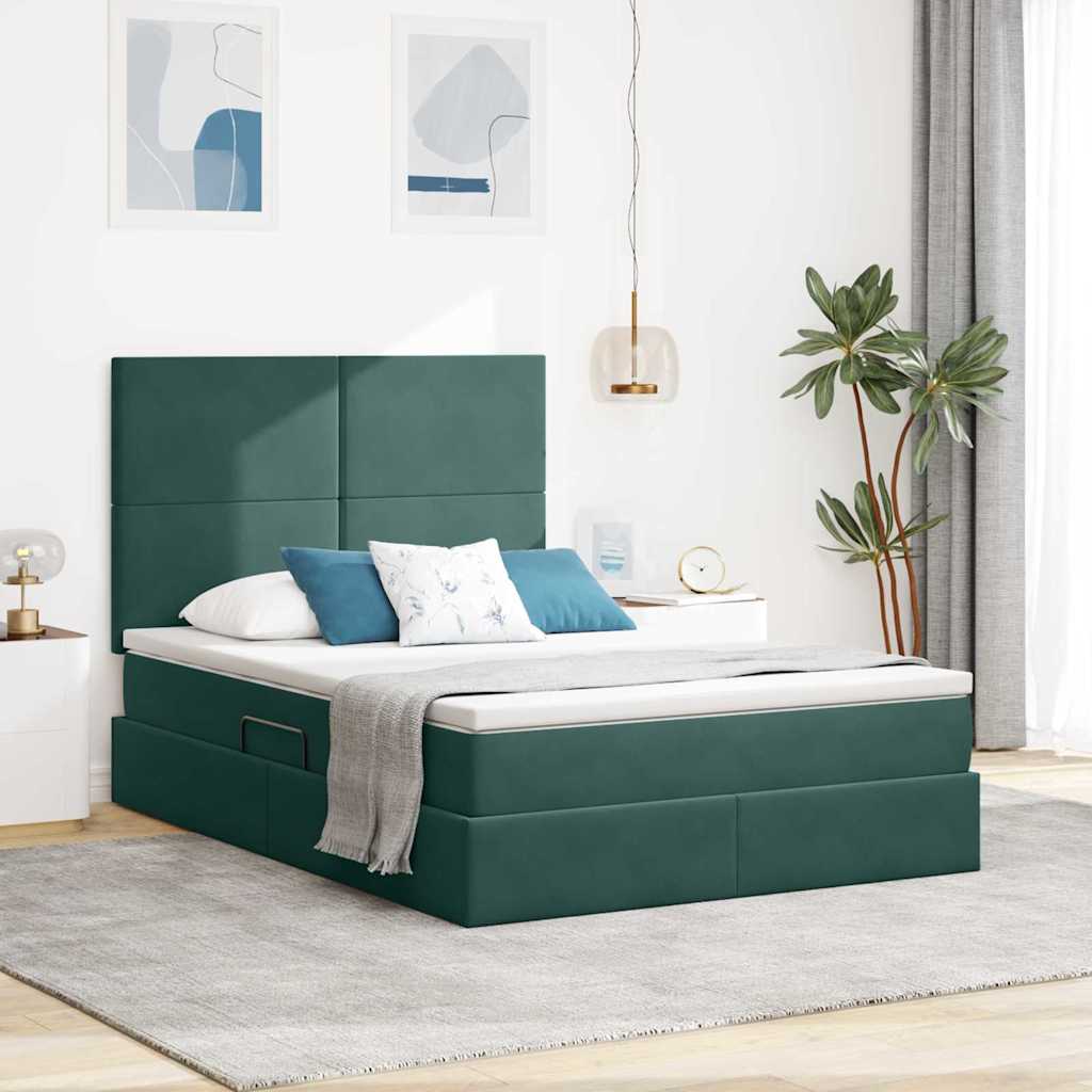 vidaXL Aufbewahrungsbett mit Matratze Hellgrau 90 x 190 cm Samt