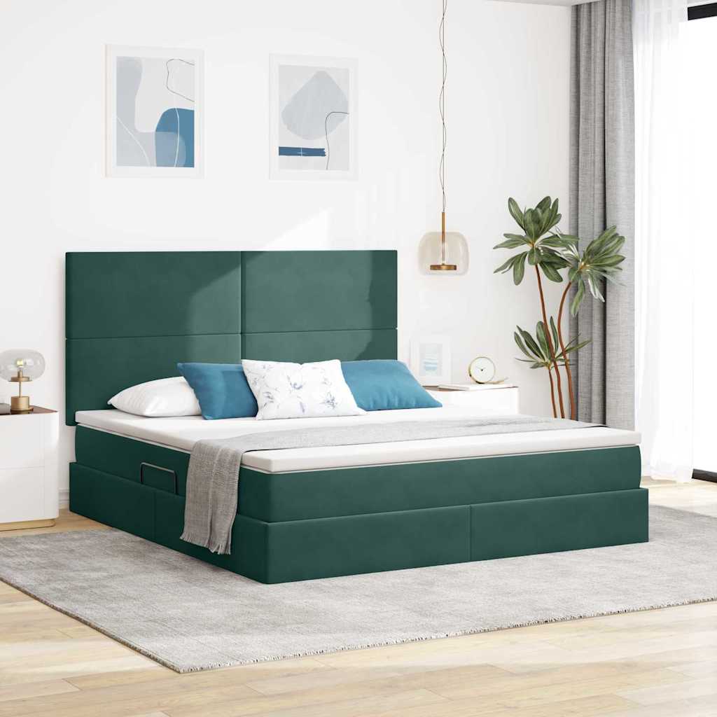 vidaXL Aufbewahrungsbett mit Matratze Hellgrau 90 x 190 cm Samt