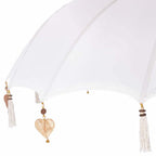 vidaXL Balinesischer Sonnenschirm mit Sockel Creme 185 x 185 x 260 cm