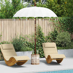 vidaXL Balinesischer Sonnenschirm mit Sockel Creme 185 x 185 x 260 cm