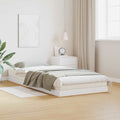 vidaXL Bodenbettrahmen Weiß 80 x 210 cm Massives Kiefernholz