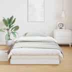vidaXL Bodenbettrahmen Weiß 80 x 210 cm Massives Kiefernholz