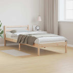 vidaXL Bettrahmen Braun 215,5 x 85,5 x 69,5 cm Massivholz Kiefer