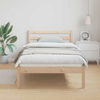vidaXL Bettrahmen Braun 215,5 x 85,5 x 69,5 cm Massivholz Kiefer