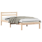 vidaXL Bettrahmen Braun 215,5 x 85,5 x 69,5 cm Massivholz Kiefer