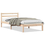 vidaXL Bettrahmen Braun 215,5 x 85,5 x 69,5 cm Massivholz Kiefer