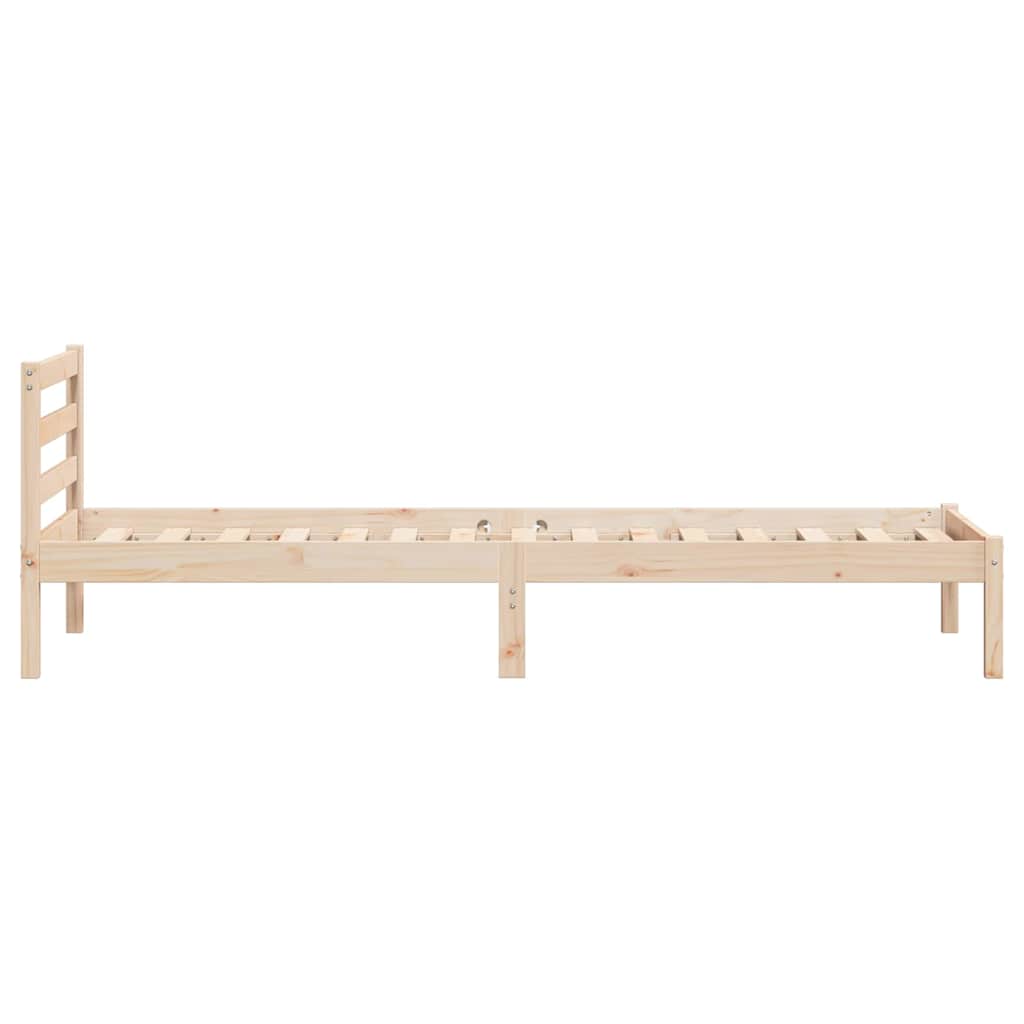 vidaXL Bettrahmen Braun 215,5 x 85,5 x 69,5 cm Massivholz Kiefer