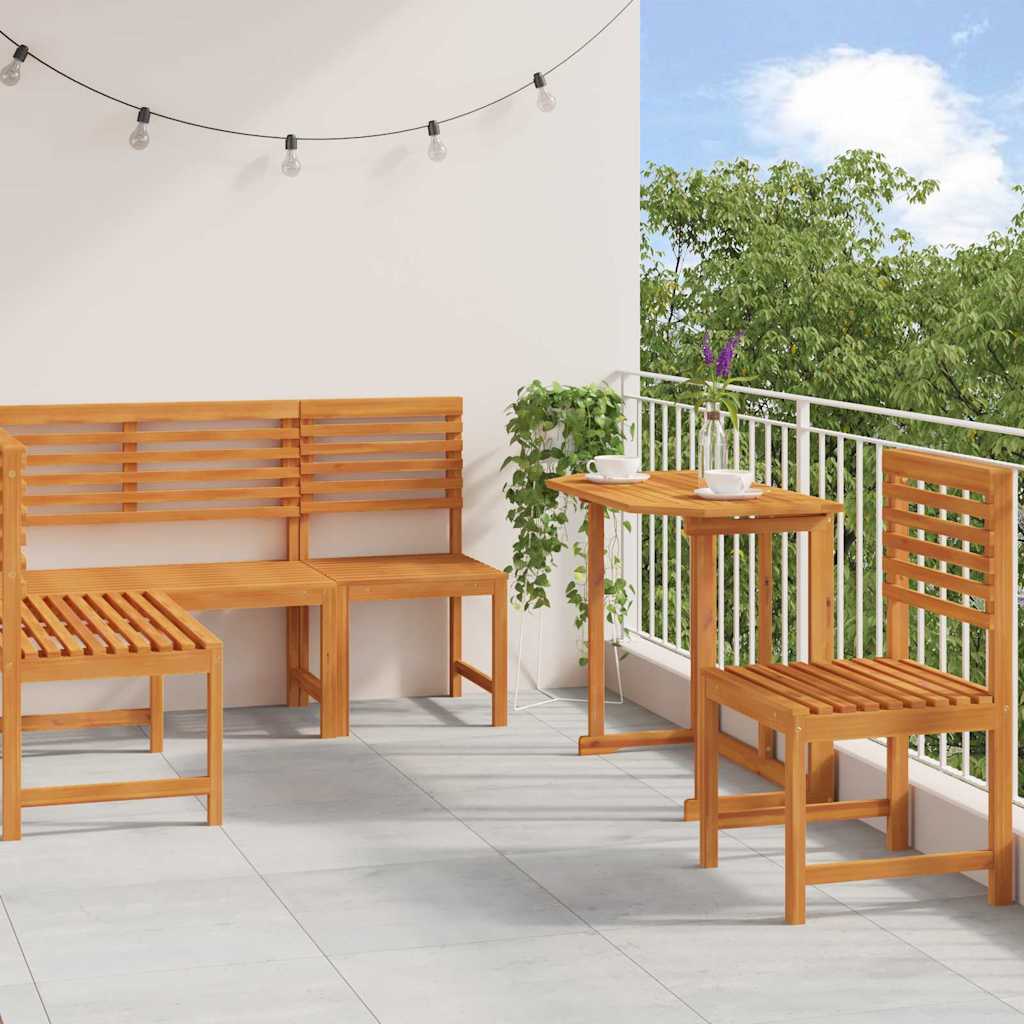 vidaXL Gartenbänke Set 4 pcs Braun Akazie Massivholz