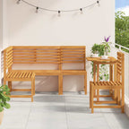 vidaXL Gartenbänke Set 4 pcs Braun Akazie Massivholz