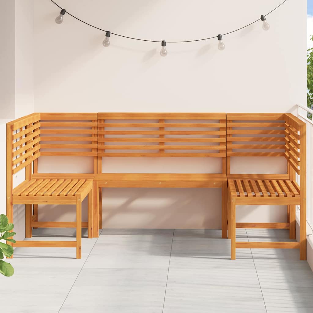 vidaXL Gartenbänke Set 5 pcs Braun Massivholz Akazie