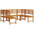 vidaXL Gartenbänke Set 5 pcs Braun Massivholz Akazie