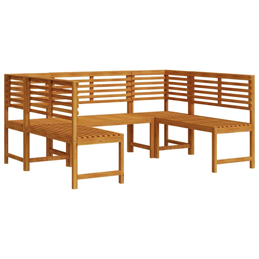 vidaXL Gartenbänke Set 5 pcs Braun Massivholz Akazie