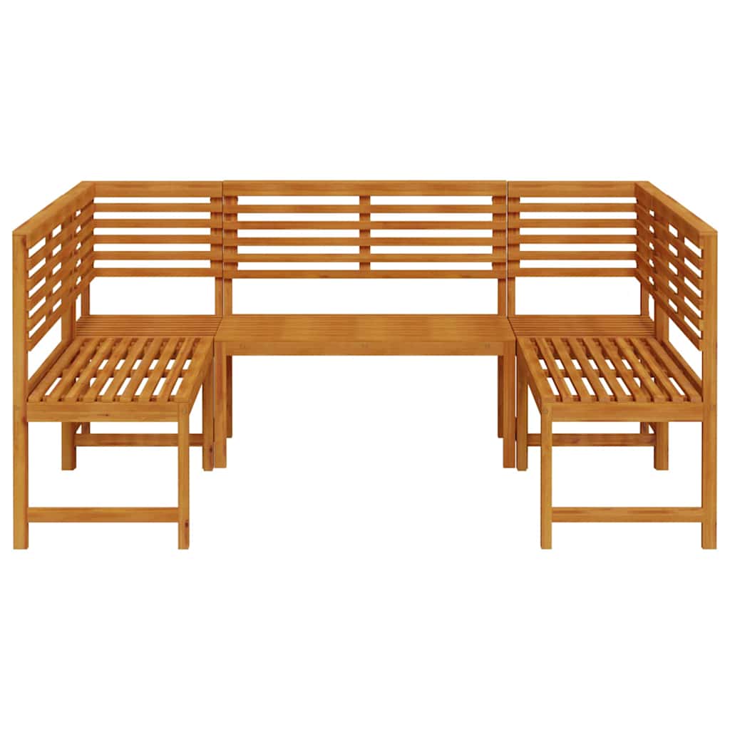 vidaXL Gartenbänke Set 5 pcs Braun Massivholz Akazie