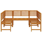 vidaXL Gartenbänke Set 5 pcs Braun Massivholz Akazie