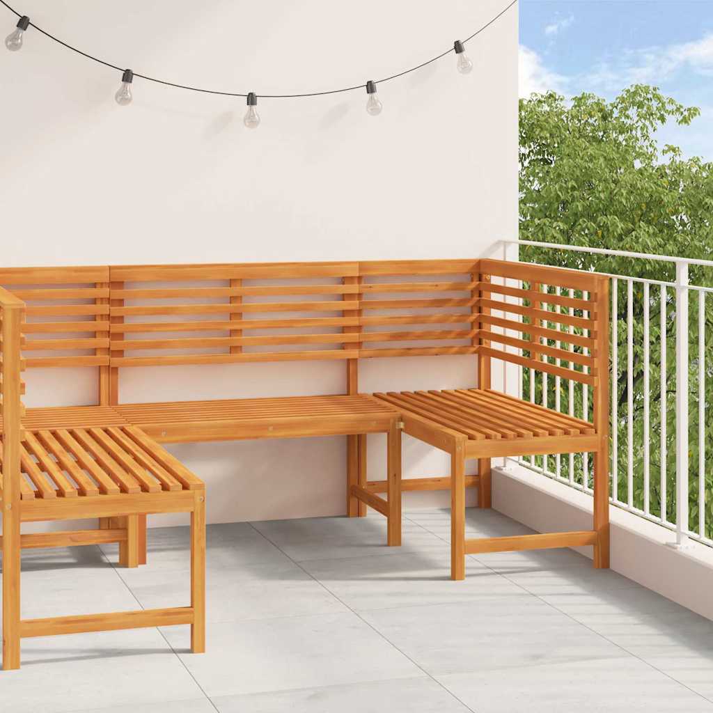 vidaXL Gartenbänke Set 3 pcs Braun Massivholz Akazie