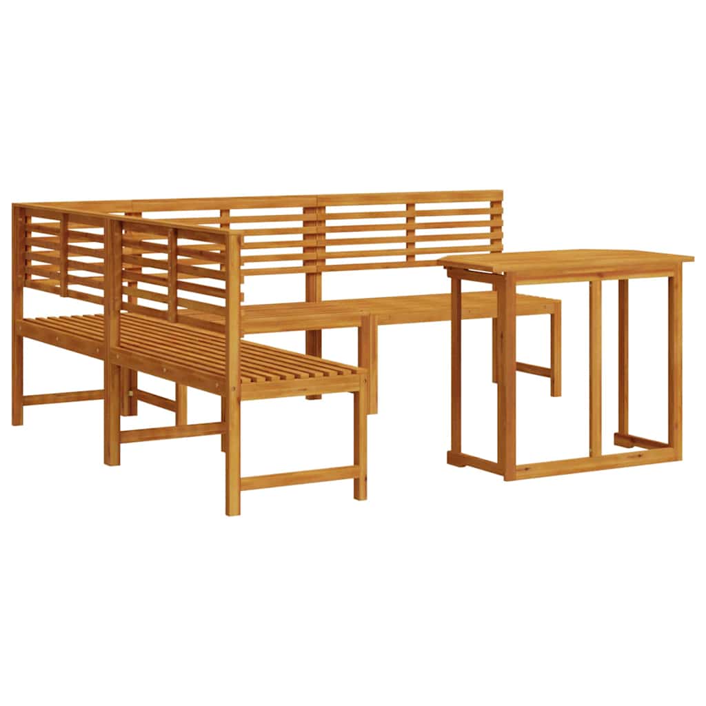 vidaXL Gartenbänke Set 4 pcs Braun Massivholz Akazie