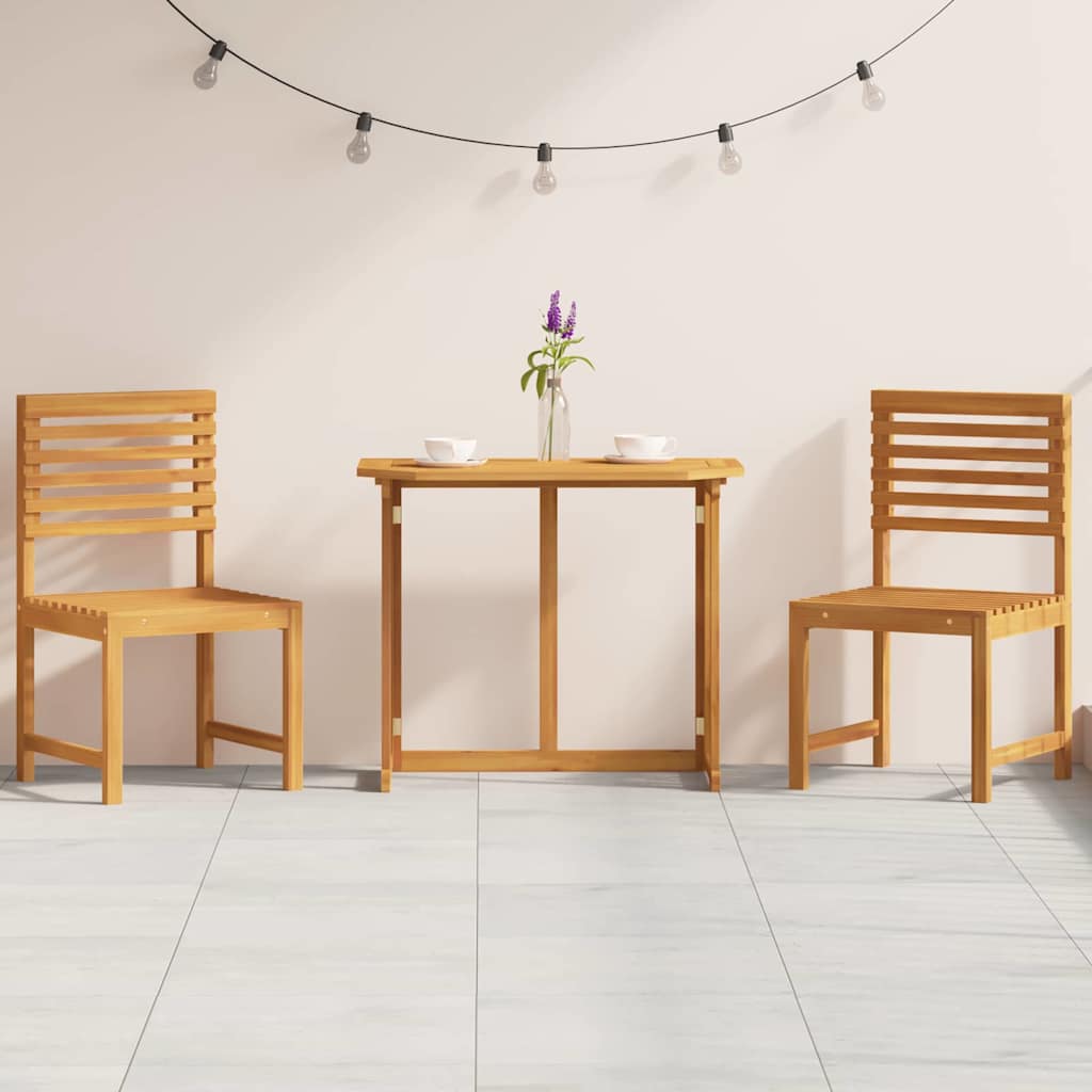 vidaXL Garten Bistro Set 3 pcs Braun Massivholz Akazie