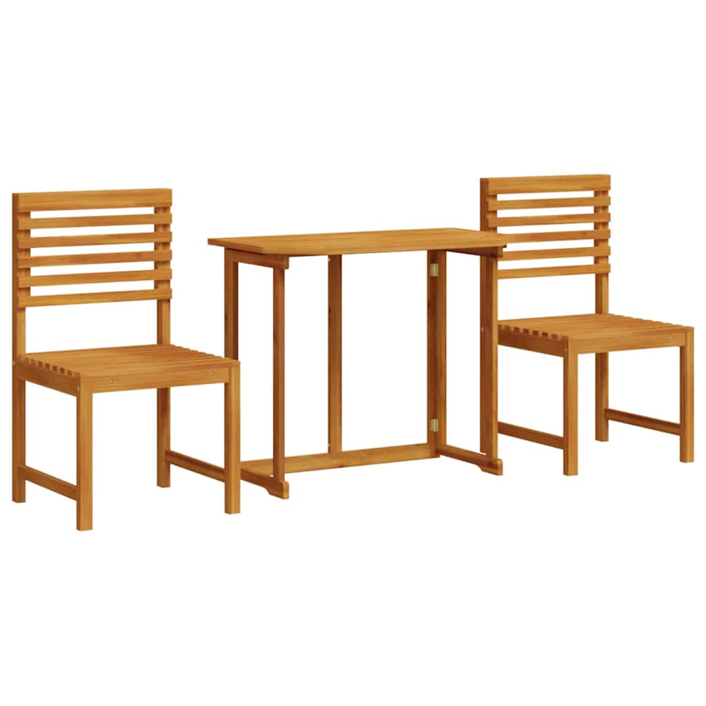 vidaXL Garten Bistro Set 3 pcs Braun Massivholz Akazie