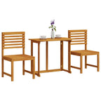 vidaXL Garten Bistro Set 3 pcs Braun Massivholz Akazie