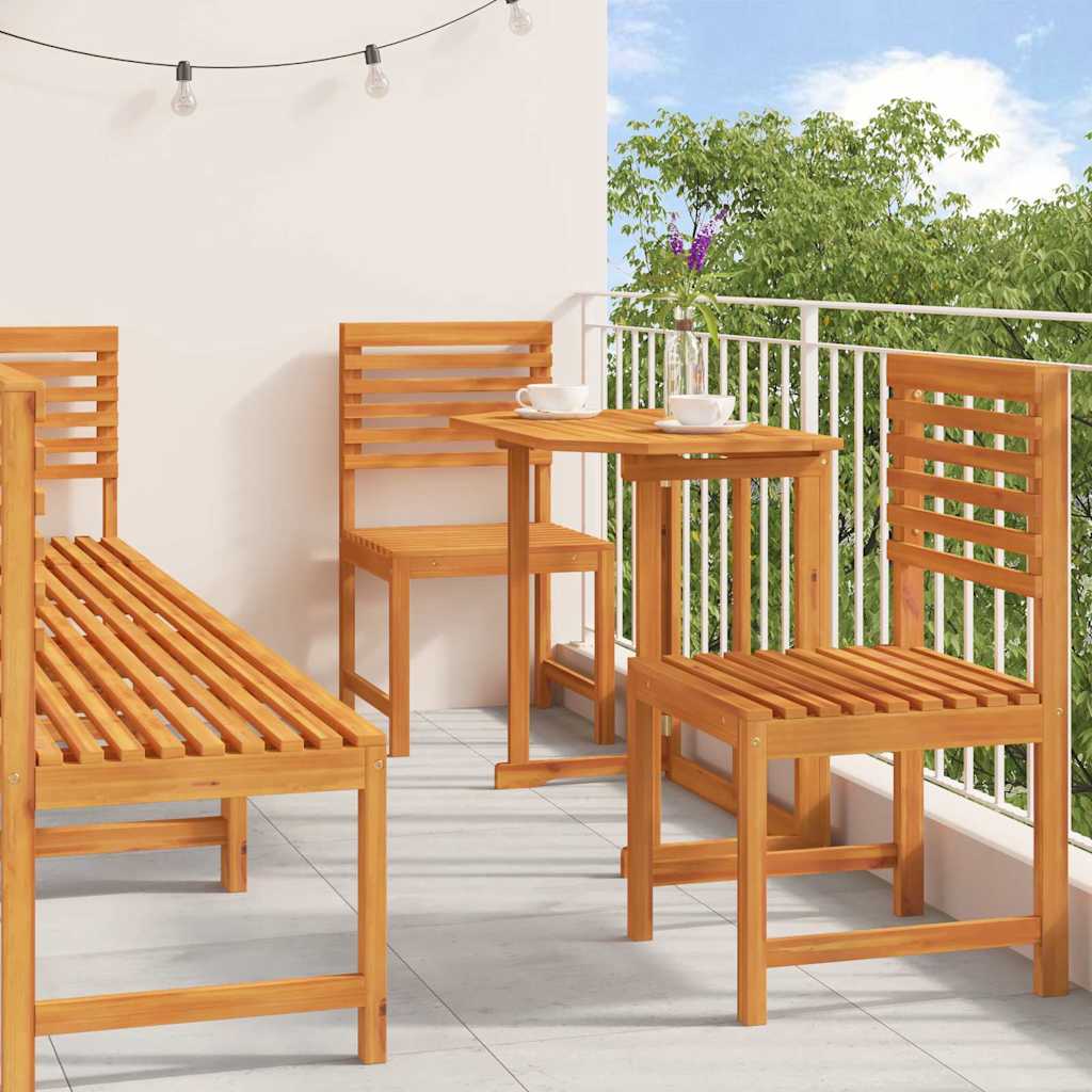vidaXL Garten Bistro Set 6 pcs Braun Massivholz Akazie