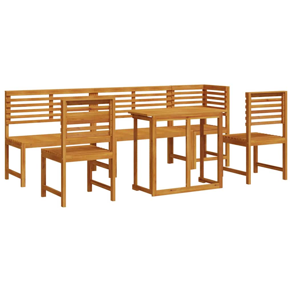 vidaXL Garten Bistro Set 6 pcs Braun Massivholz Akazie